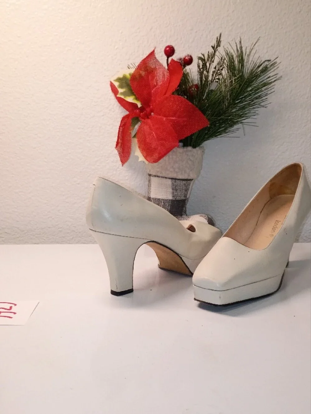 Sacha London Cream Platform Pumps